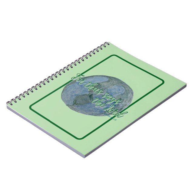 Caderno Espiral Notebook – The Earth He Formed (Left Side)