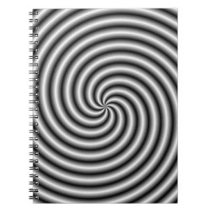 Caderno Espiral Notebook  The Swirl in Black and White