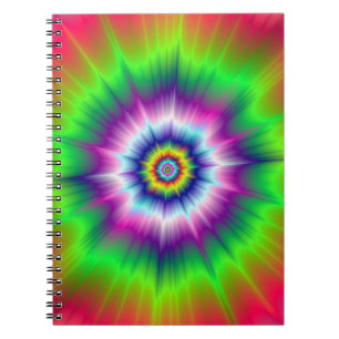 Caderno Espiral Notebook Tie-Dye explosivo