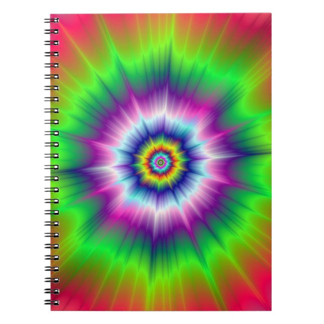 Caderno Espiral Notebook Tie-Dye explosivo (Frente)