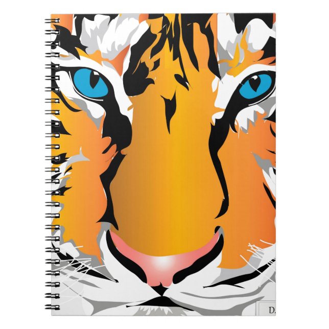 CADERNO ESPIRAL NOTEBOOK TIGER-ORANGE (Frente)