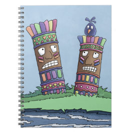 Caderno Espiral Notebook Tiki Bird Plum
