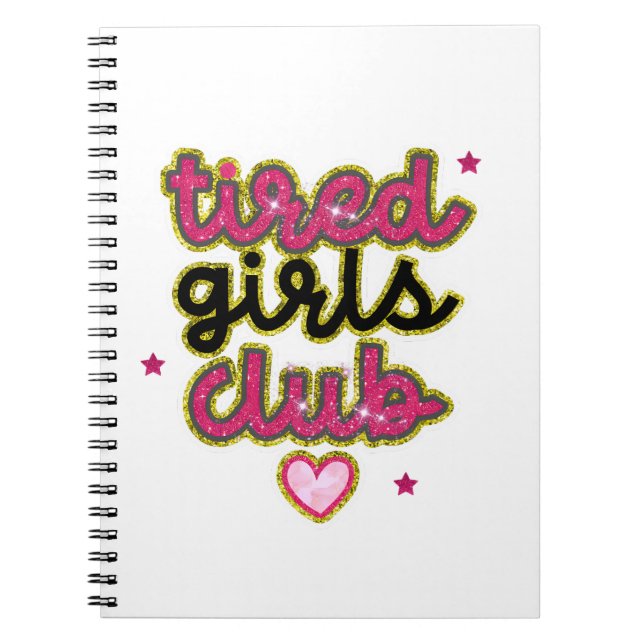 Caderno Espiral Notebook Tired Girls Club (Frente)