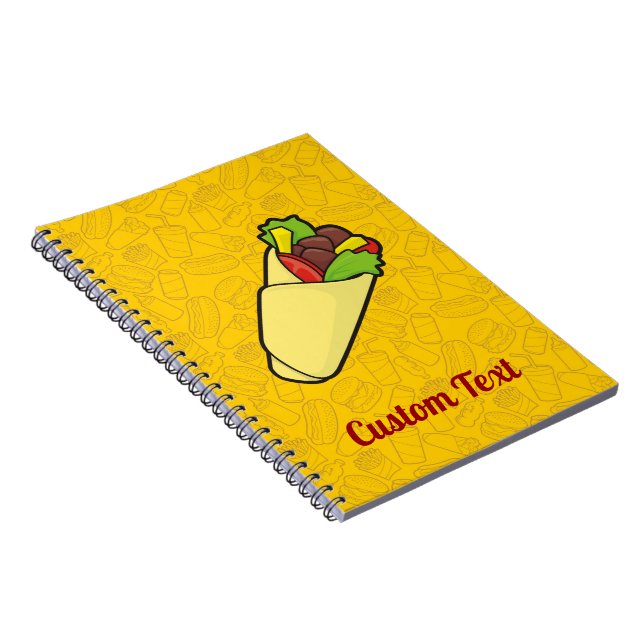 Caderno Espiral Notebook Tortilla Sandwich Wrap (Lado Direito)