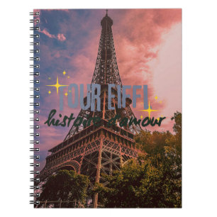 Caderno Espiral Notebook Tour Eiffel - Romance parisiense em Paris