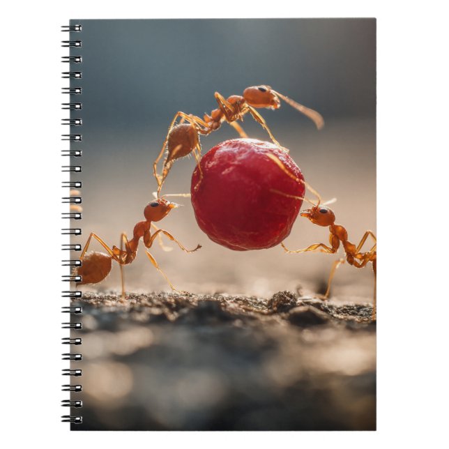 Caderno Espiral Notebook Trabalho em equipe Ants (Frente)