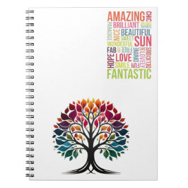Caderno Espiral Notebook Tree of Positive Vibes