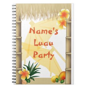 Caderno Espiral Notebook tropical Hawaiai Luau Party Keepape