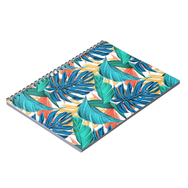 Caderno Espiral Notebook Tropical Leaves (Left Side)