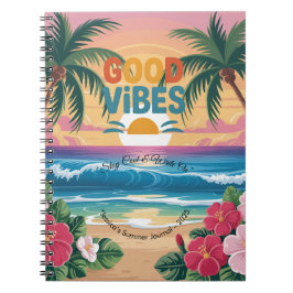 Caderno Espiral Notebook tropical Summer Vibes