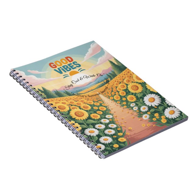 Caderno Espiral Notebook tropical Summer Vibes (Lado Direito)