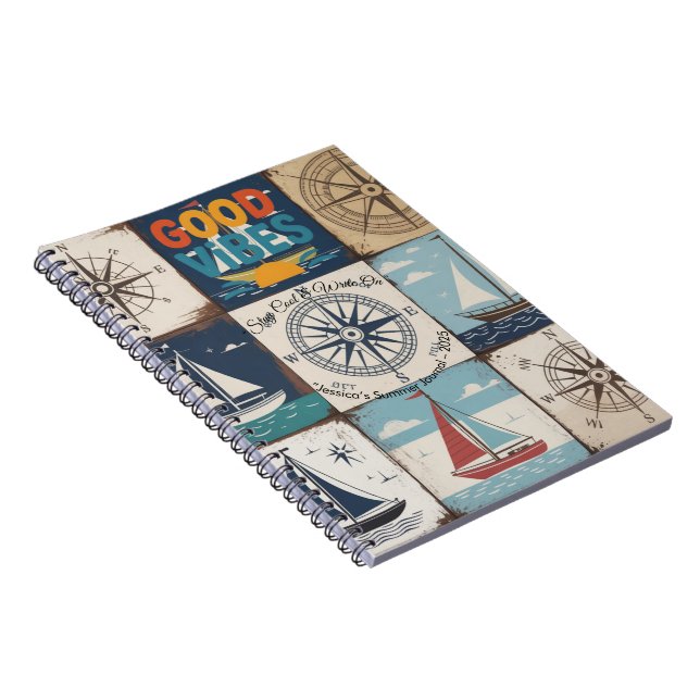 Caderno Espiral Notebook tropical Summer Vibes (Lado Direito)