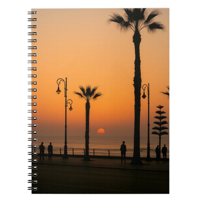 Caderno Espiral Notebook tropical sunset - Inspirador e pacífico (Frente)