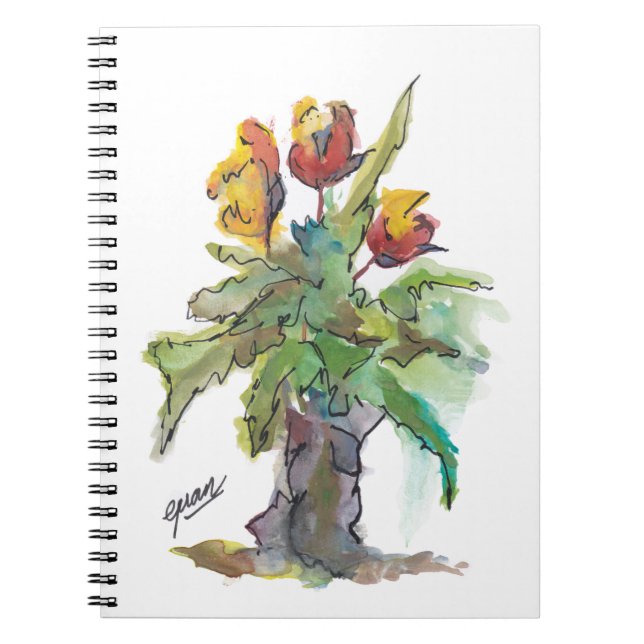 Caderno Espiral Notebook Tulip por Guan (Frente)