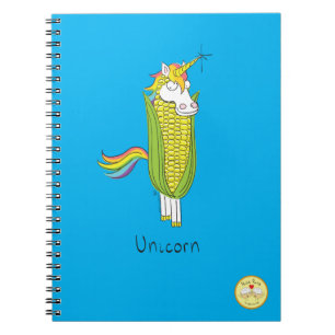 Caderno Espiral Notebook Unicorn Funny Corn