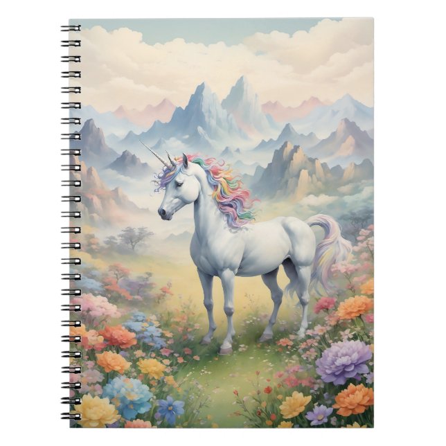 Caderno Espiral Notebook Unicorn Photo (Frente)
