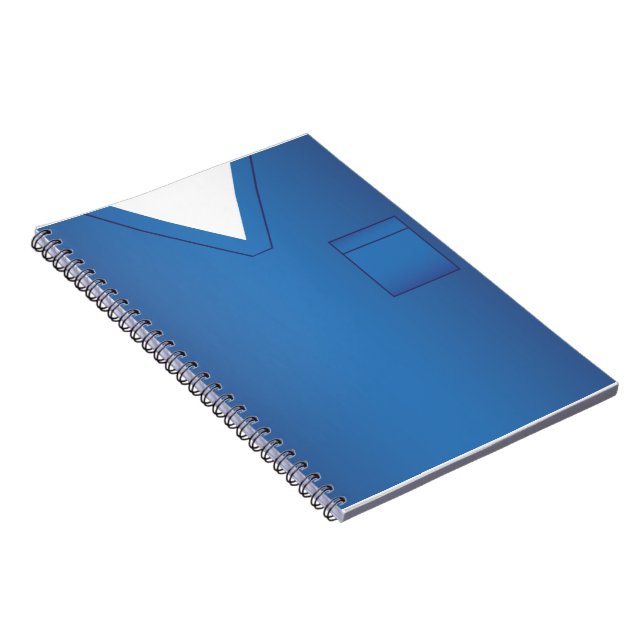 Caderno Espiral Notebook uniforme com esfregões médicos azuis (Lado Direito)