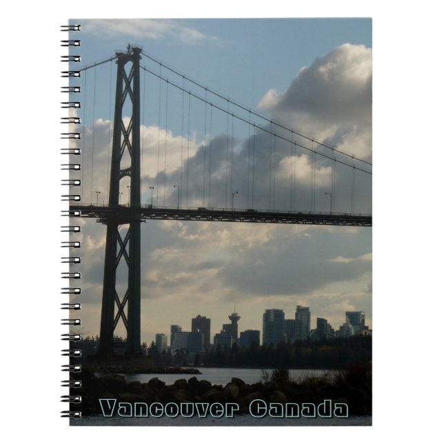 Caderno Espiral Notebook Vancouver Cityscape Souvenir (Frente)