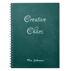 Caderno Espiral Notebook Verde do Caos Criativo