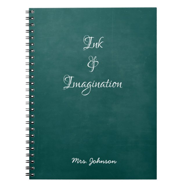Caderno Espiral Notebook Verde Ink & Imagination (Frente)