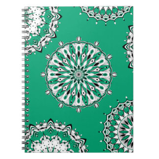Caderno Espiral Notebook Verde Mandalas 2 Espiral