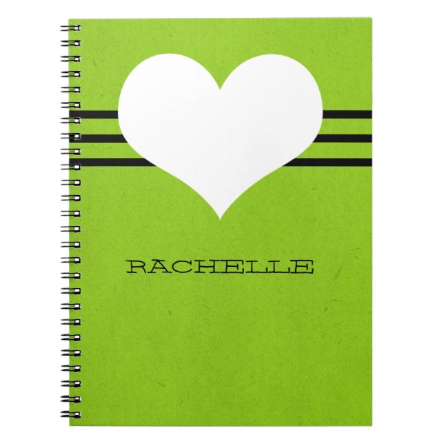 Caderno Espiral Notebook Verde Moderno (Frente)