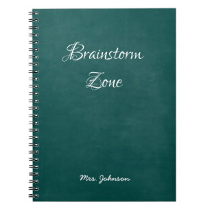 Caderno Espiral Notebook Verde para zona de tempestade cerebral