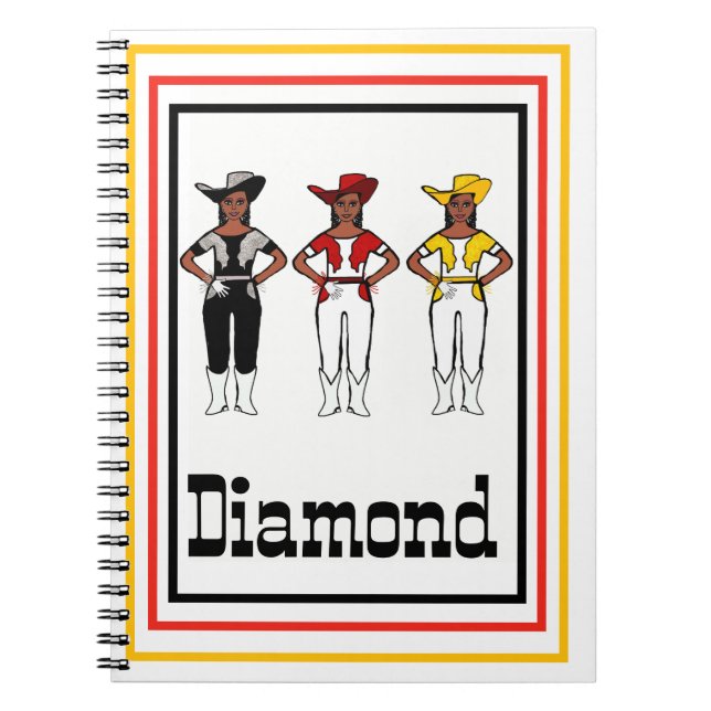 Caderno Espiral Notebook Vermelho Cowgirl Dancer #1 (Frente)