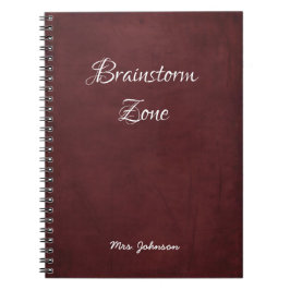 Caderno Espiral Notebook Vermelho da Zona Brainstorm