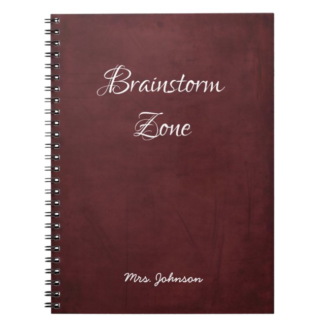 Caderno Espiral Notebook Vermelho da Zona Brainstorm (Frente)