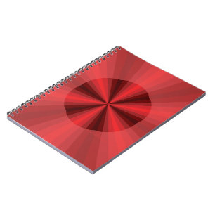 Caderno Espiral Notebook vermelho de ilusão óptica