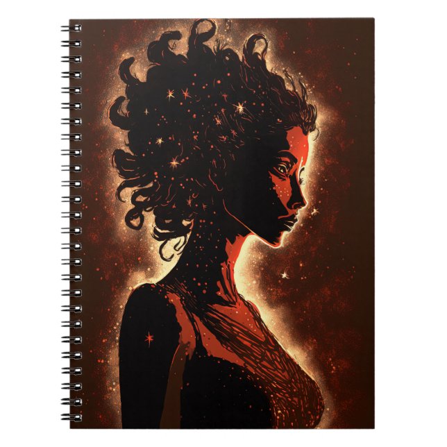 Caderno Espiral Notebook vermelho e castanho (Frente)