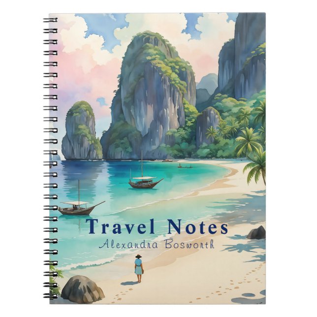 Caderno Espiral Notebook Viagem personalizado nas Filipinas - (Frente)