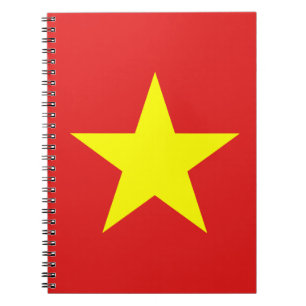 Caderno Espiral Notebook Vietnam Flag Yellow Star