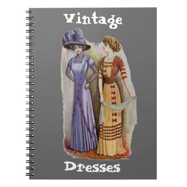 Caderno Espiral Notebook Vintage Dresses (Frente)