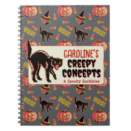 Caderno Espiral notebook Vintage Halloween