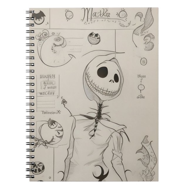 Caderno Espiral notebook vintage halloween (Frente)