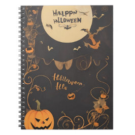 Caderno Espiral notebook vintage halloween