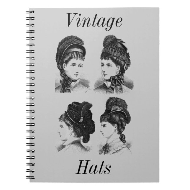 Caderno Espiral Notebook Vintage Hats (Frente)