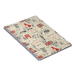 Caderno Espiral Notebook Vintage London