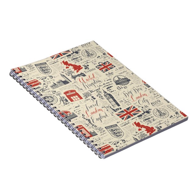 Caderno Espiral Notebook Vintage London (Lado Direito)