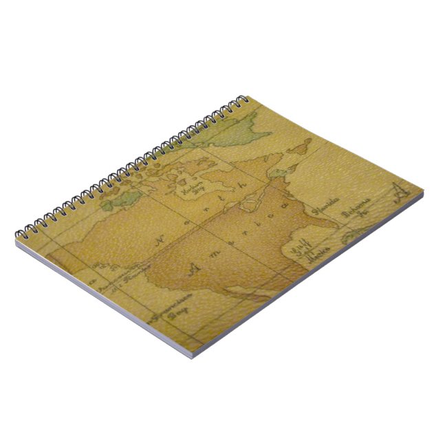 Caderno Espiral Notebook Vintage Map (Left Side)