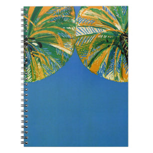Caderno Espiral Notebook Vintage Palm Trees Cote D'Azur