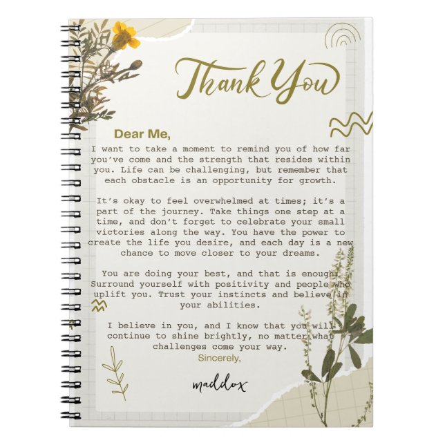 Caderno Espiral Notebook Vintage Personalizado - Caro (Frente)
