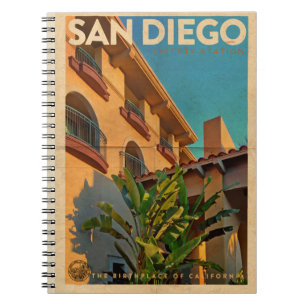 Caderno Espiral Notebook Vintage San Diego