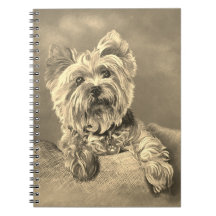 Notebook Vintage Style Yorkshire Terrier Spiral