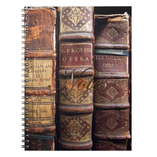 Caderno Espiral Notebook Vintage Victorian Steampunk Old Books (Frente)