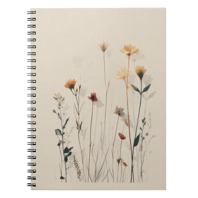 Caderno Espiral Notebook Vintage Wildflower (Frente)
