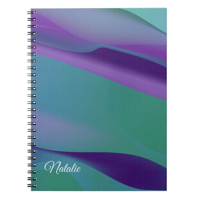 Caderno Espiral Notebook violeta com nome mínimo roxo Spiral Photo (Frente)