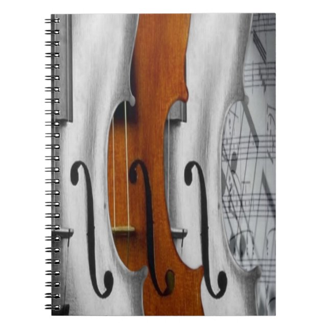 Caderno Espiral Notebook Violins (Frente)